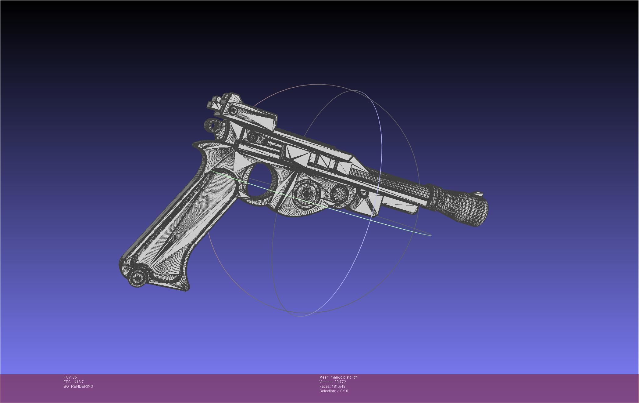 Star Wars The Mandalorian Blaster Pistol Basic Model 3D model_87