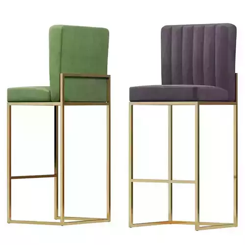 giselle gold and bar stool