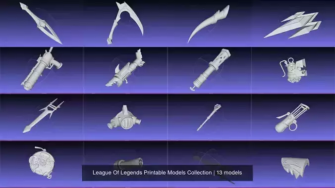League Of Legends Printable Models Collection
