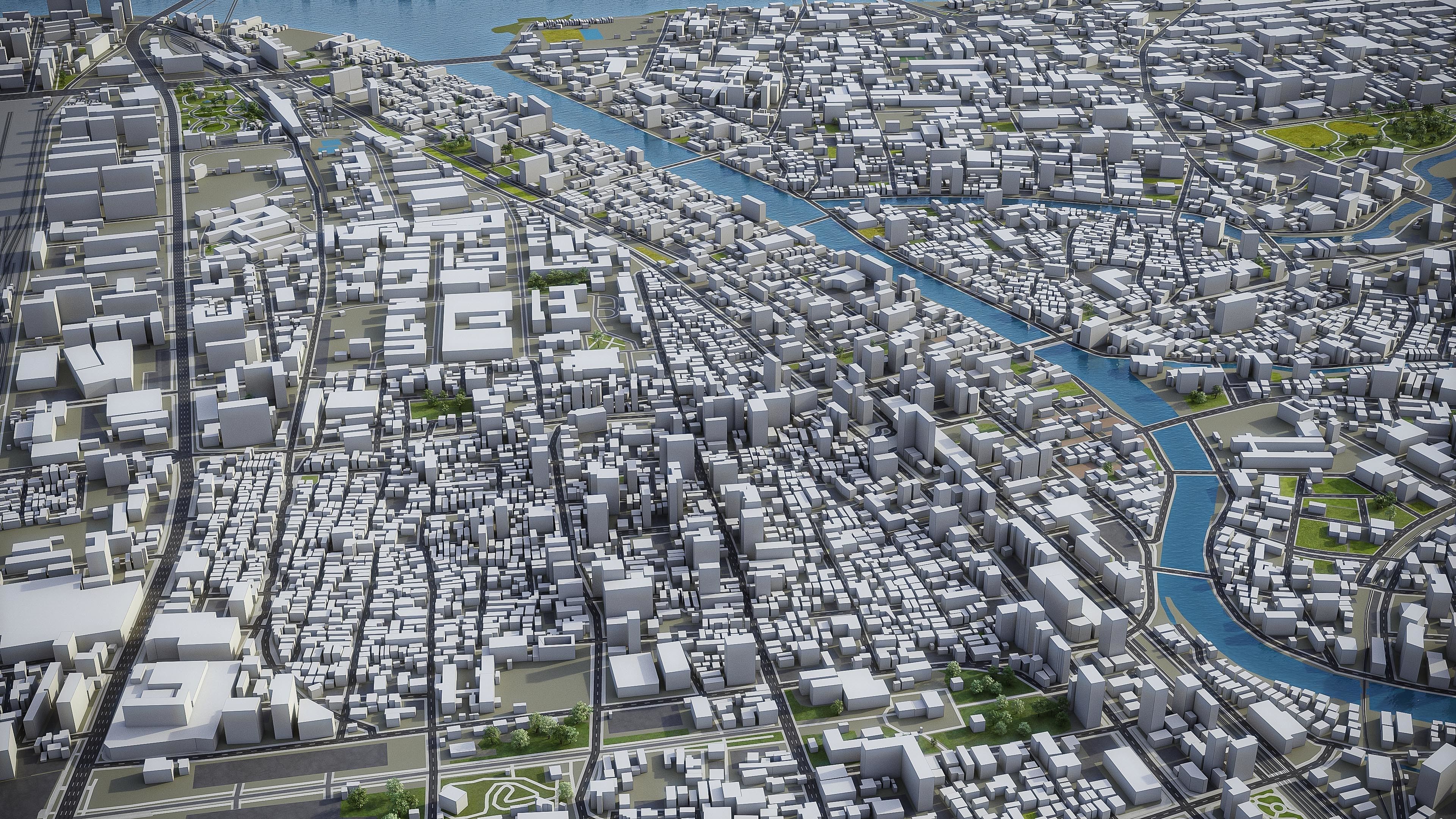 Fukuoka Low-poly 3D model_24