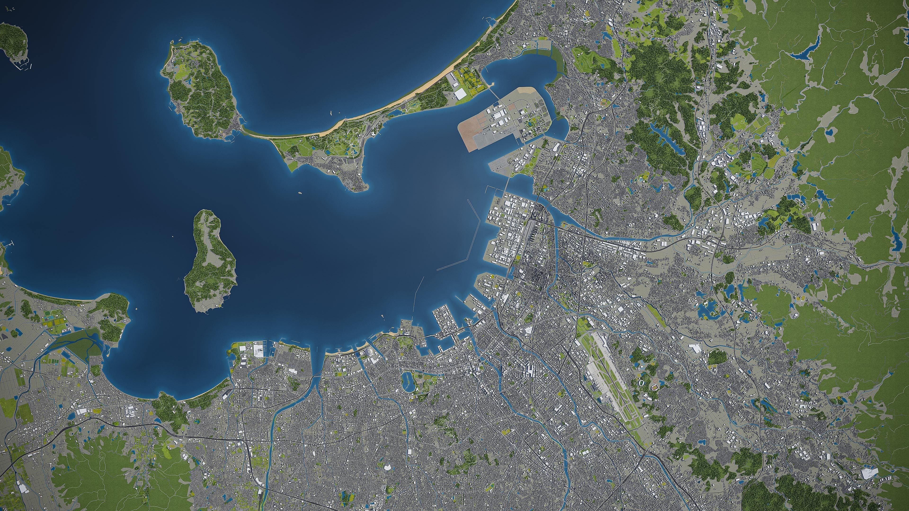 Fukuoka Low-poly 3D model_28