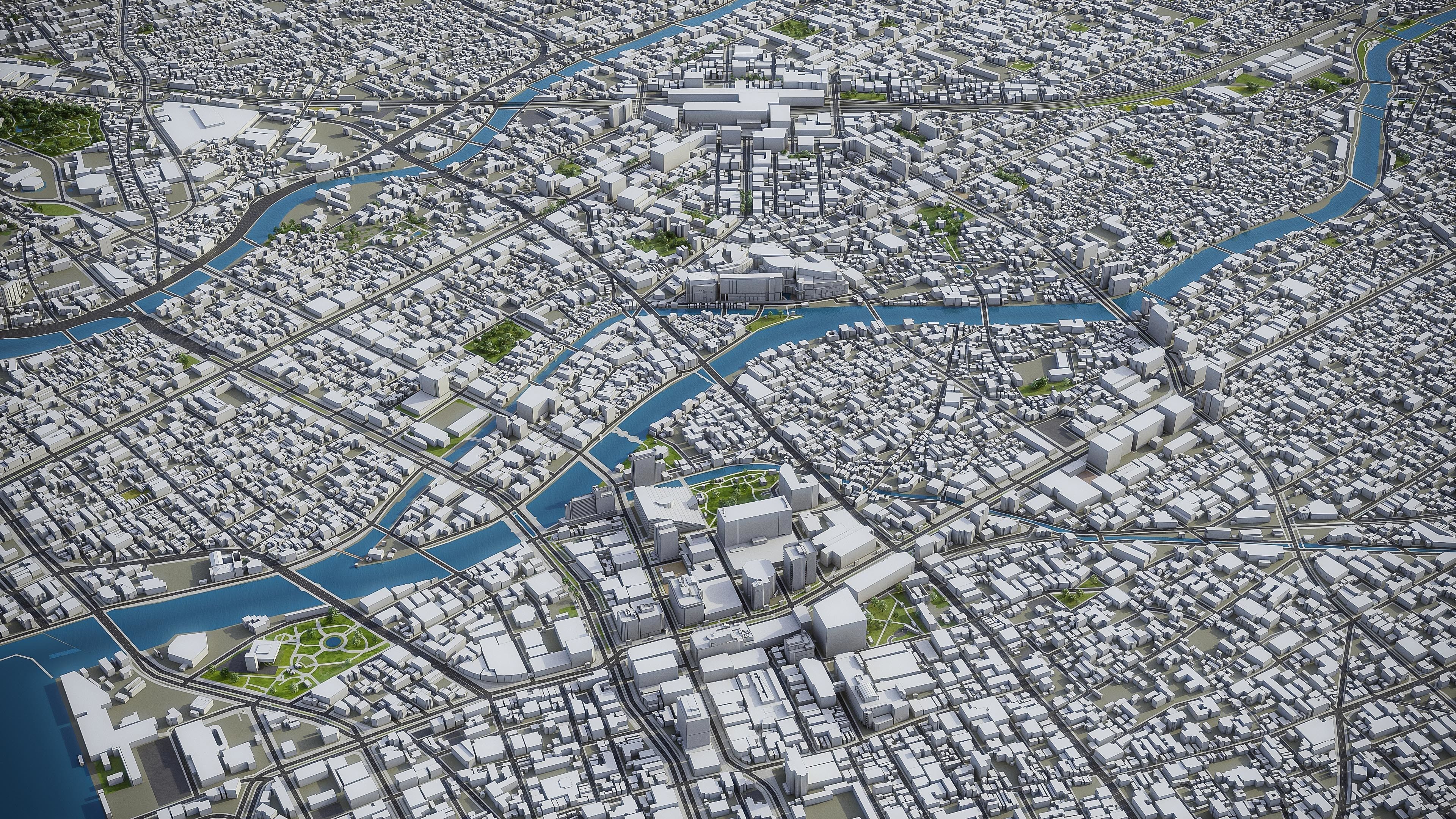 Fukuoka Low-poly 3D model_10