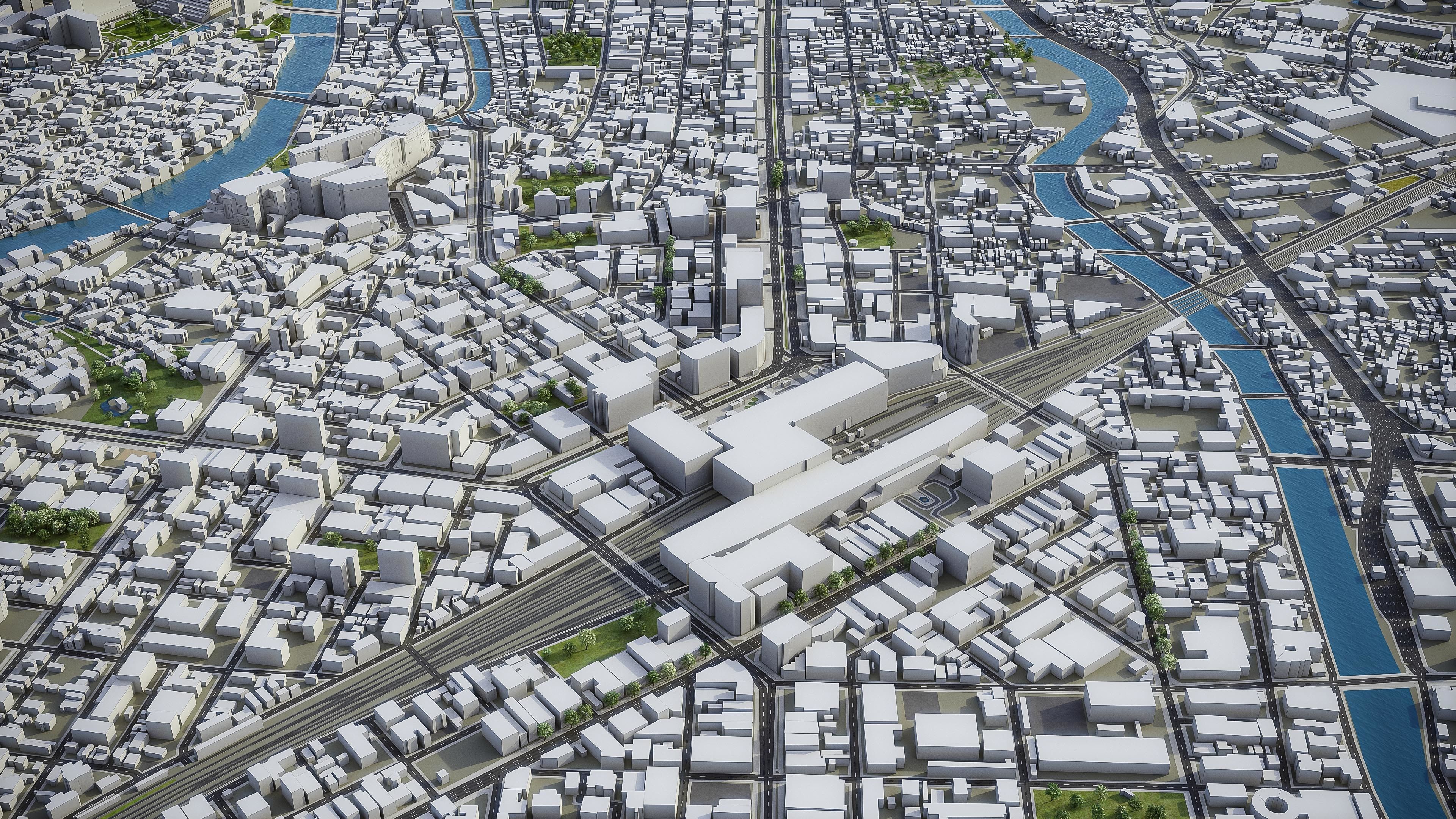 Fukuoka Low-poly 3D model_2