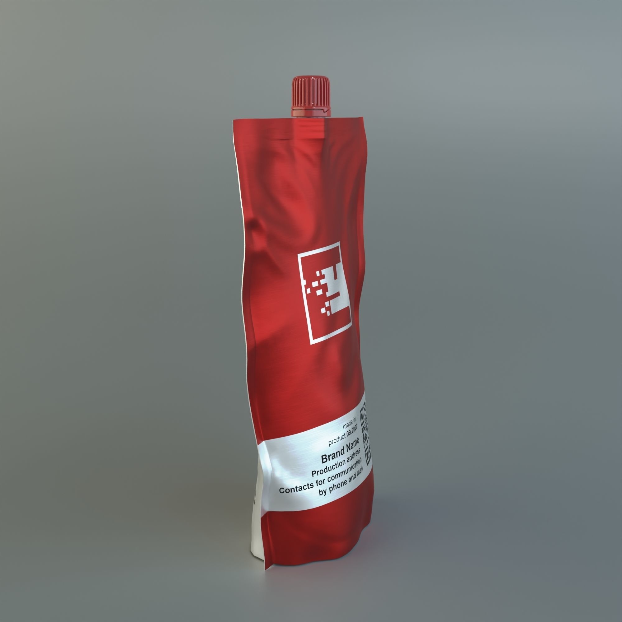 Flexible packaging Doy-Pack with dispenser and cap 3D model | CGTrader