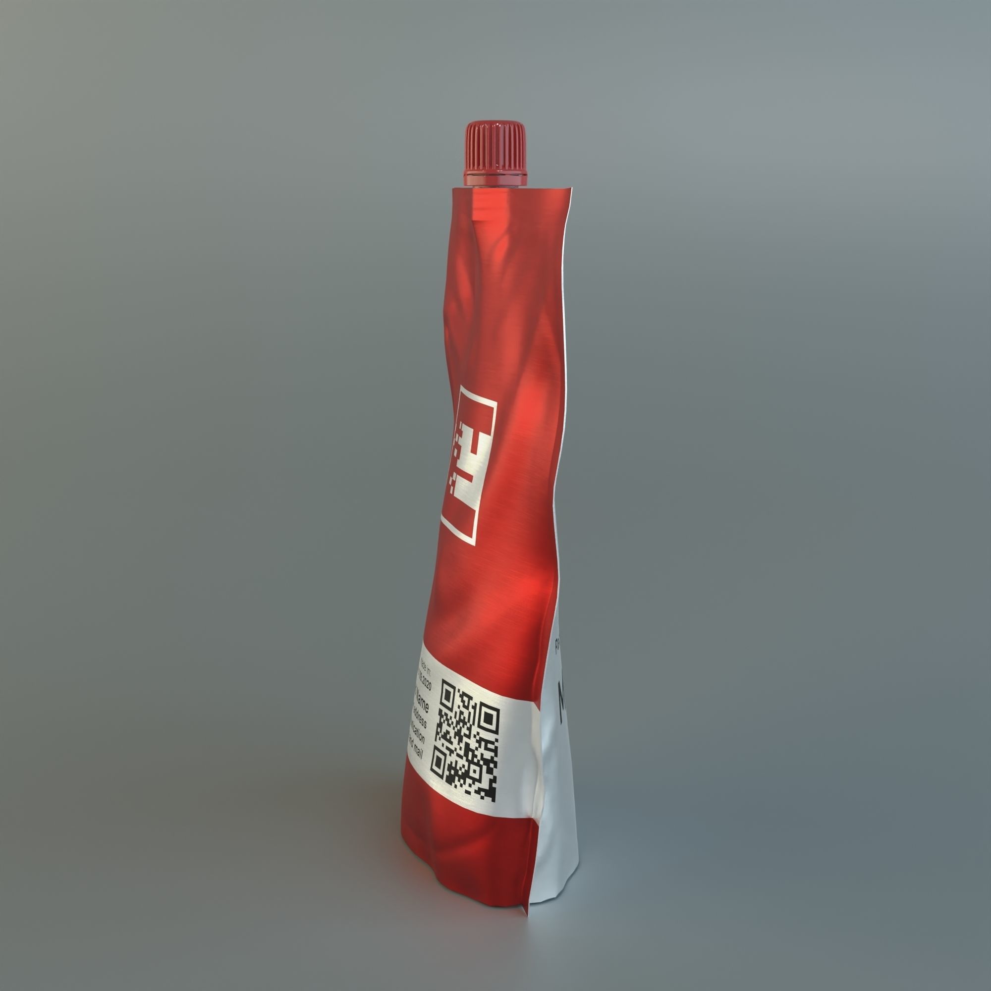Flexible packaging Doy-Pack with dispenser and cap 3D model | CGTrader