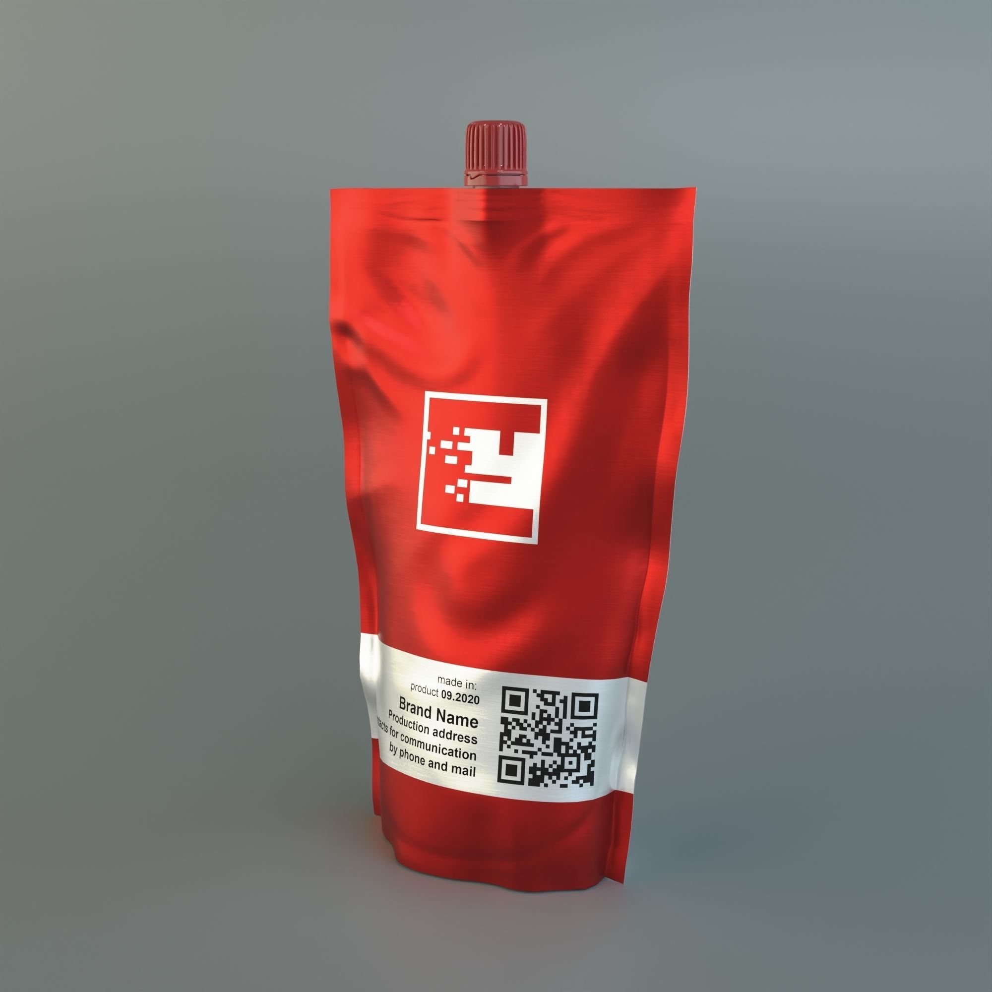 Flexible packaging Doy-Pack with dispenser and cap 3D model | CGTrader