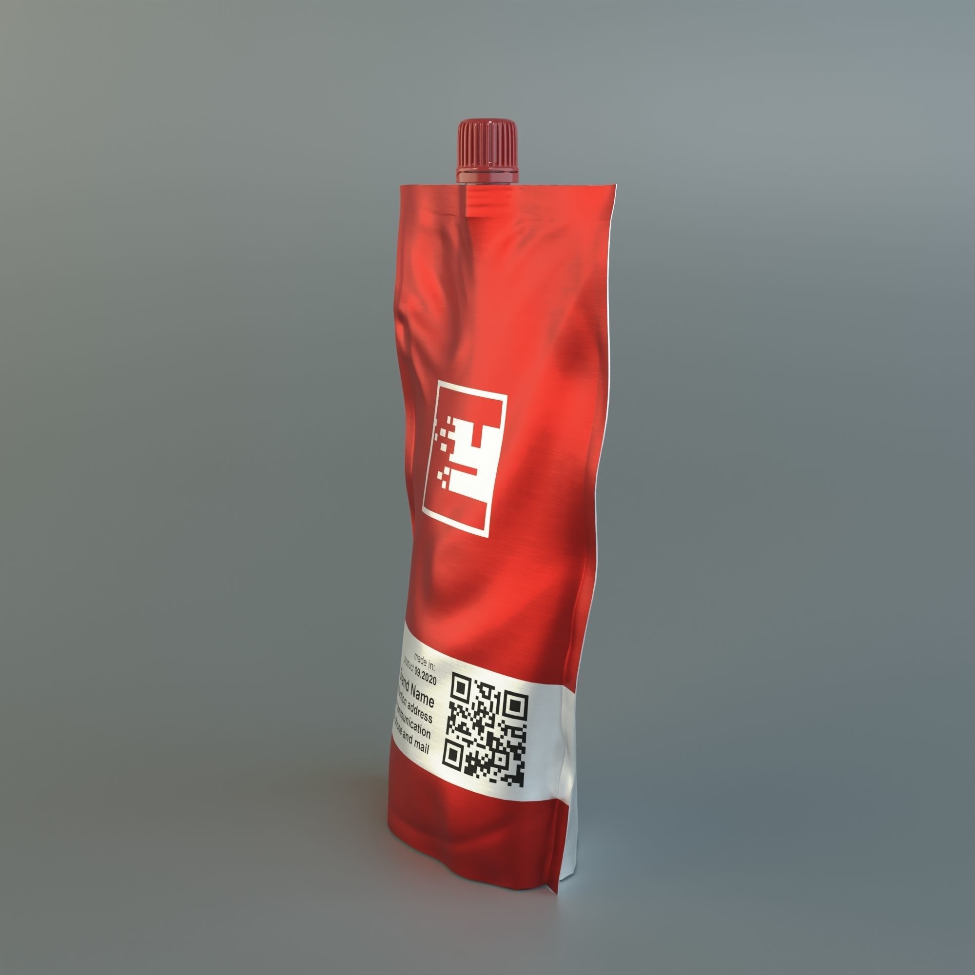 Flexible packaging Doy-Pack with dispenser and cap 3D model | CGTrader