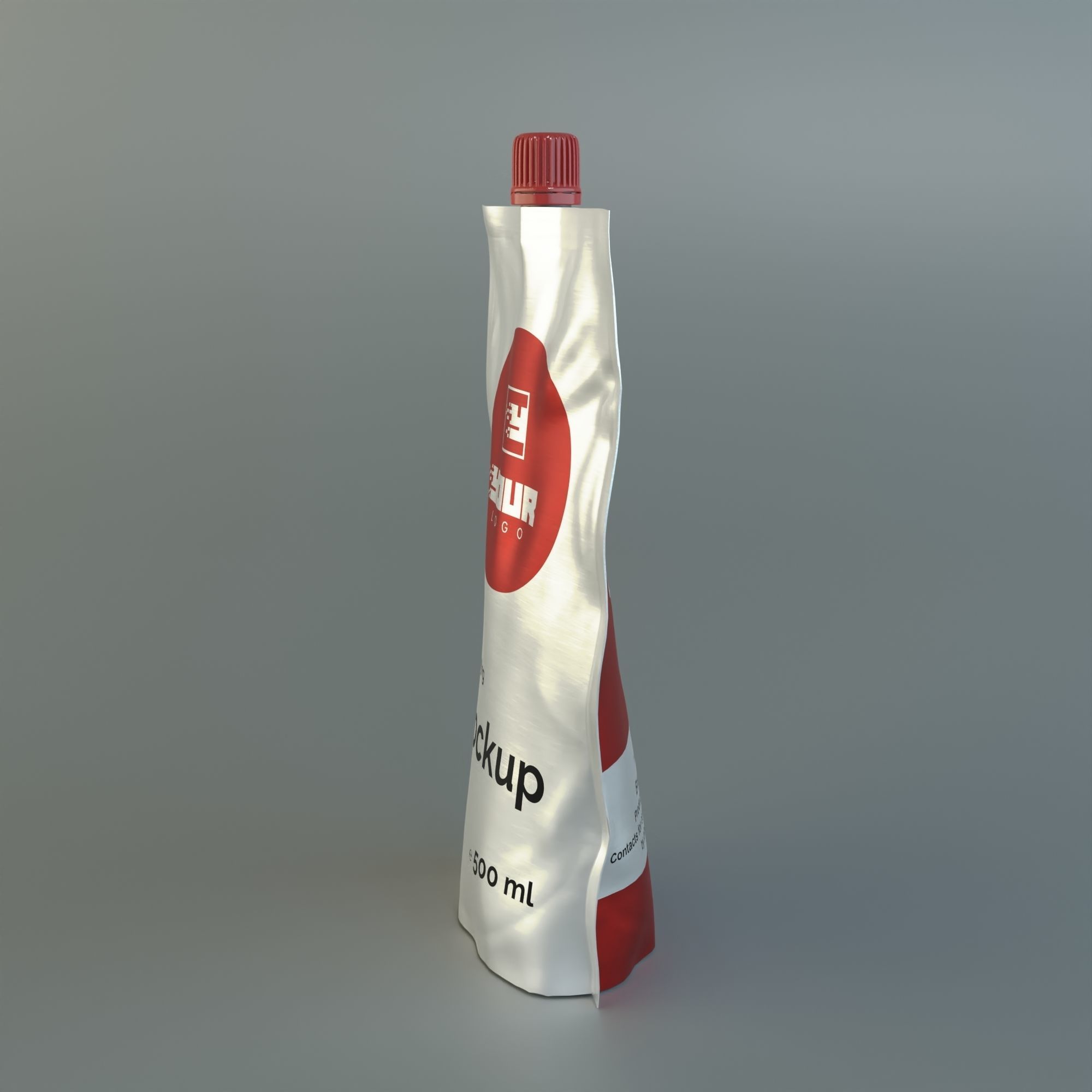 Flexible packaging Doy-Pack with dispenser and cap 3D model | CGTrader