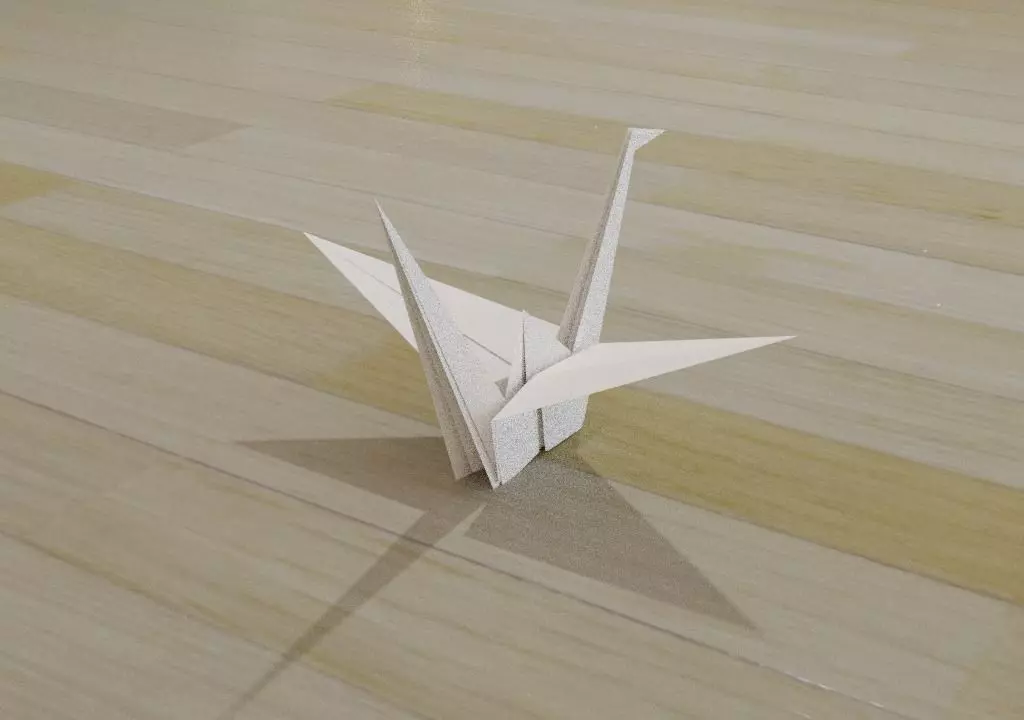 Origami Crane Low-poly 3D model