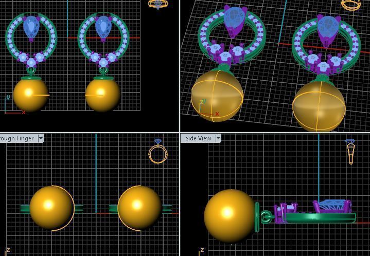 pearl earring  3D model_3