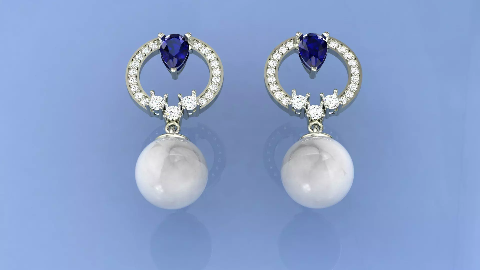 pearl earring  3D model_0