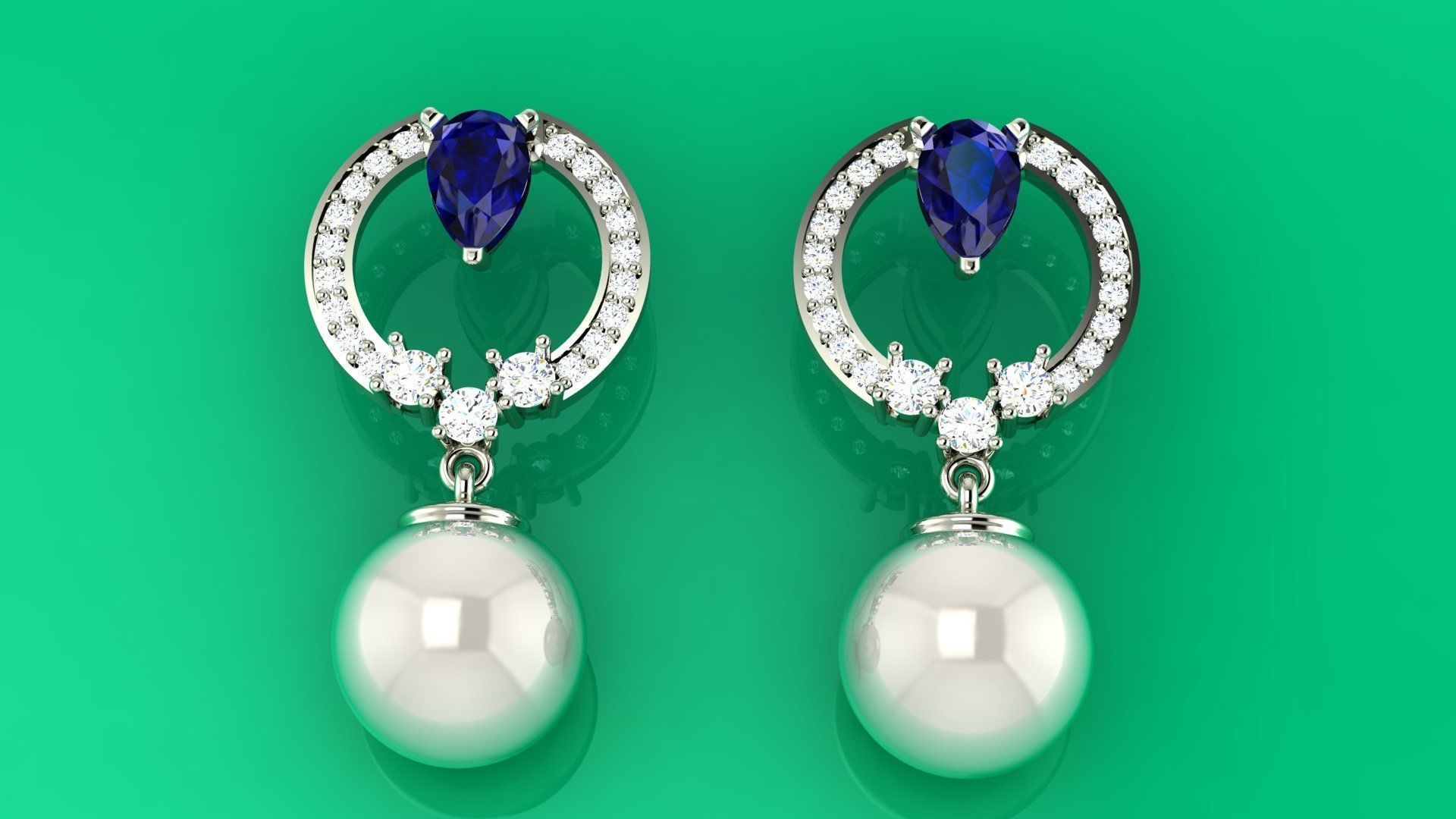 pearl earring  3D model_1