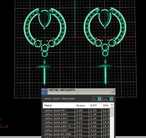 pearl earring  3D model_6