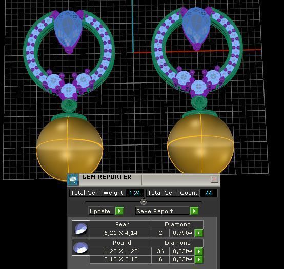 pearl earring  3D model_8