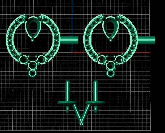 pearl earring  3D model_7