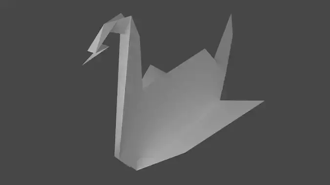 Prison Break Origami Swan Low-poly 3D model