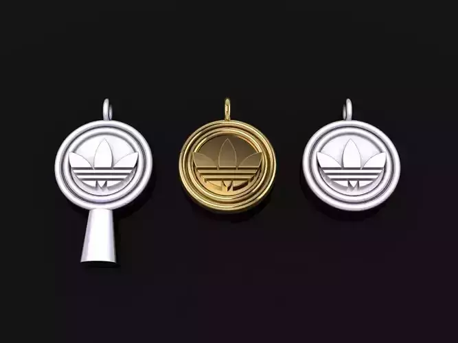 ROUND FRAME ADIDAS STYLE ID PENDANT DOG TAG