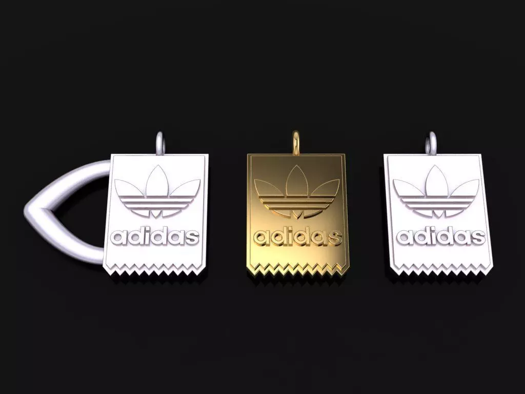 TAG FRAME ADIDAS STYLE PENDANT DOG TAG 3D print model