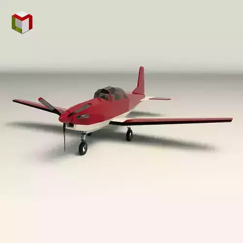 Low Poly Light Aircraft 03 Low-poly 3D model