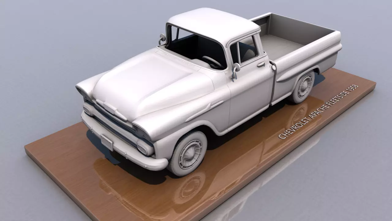 CHEVY APACHE FLEETSIDE 1958 3D print model_0