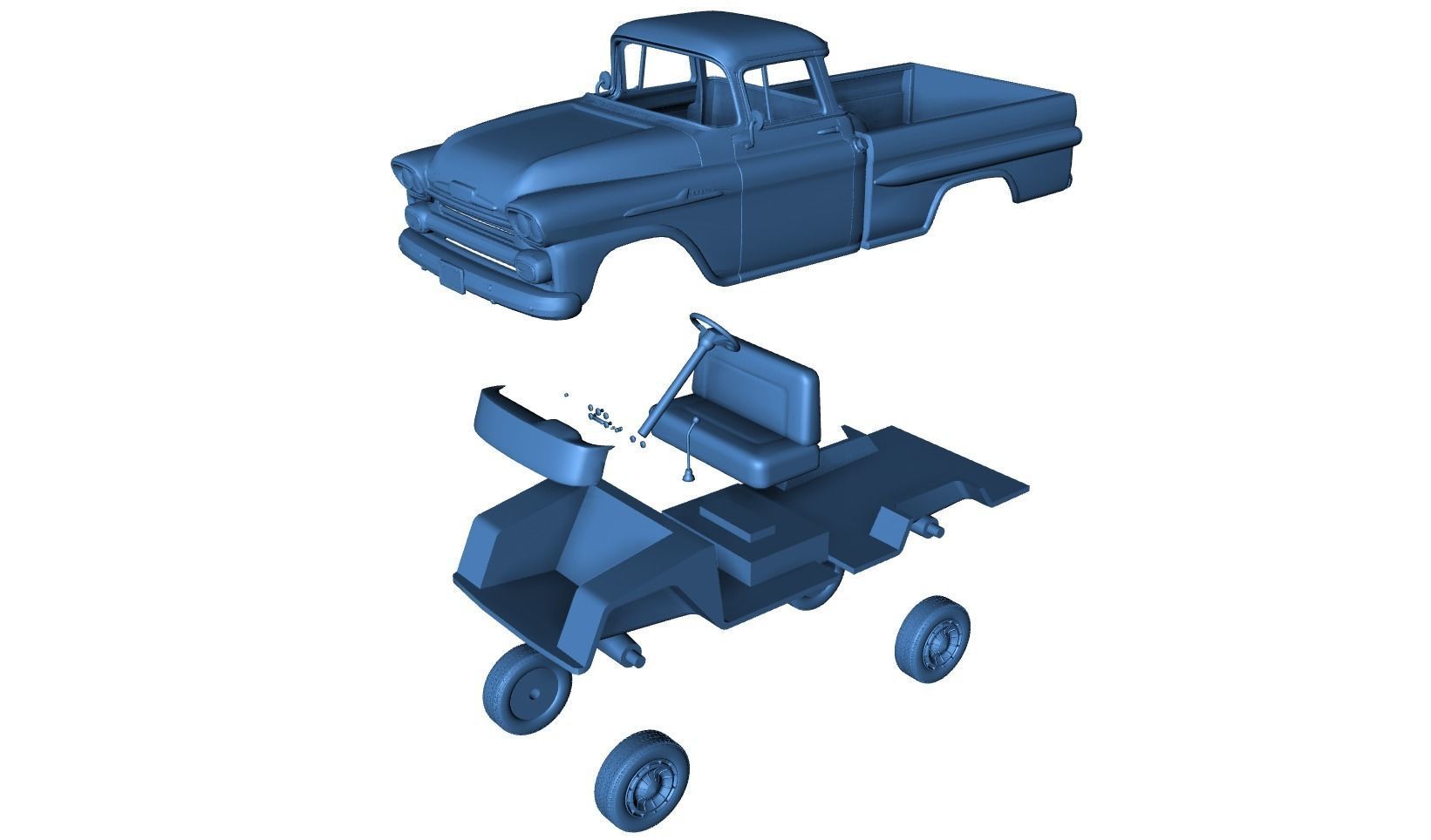 CHEVY APACHE FLEETSIDE 1958 3D print model_5
