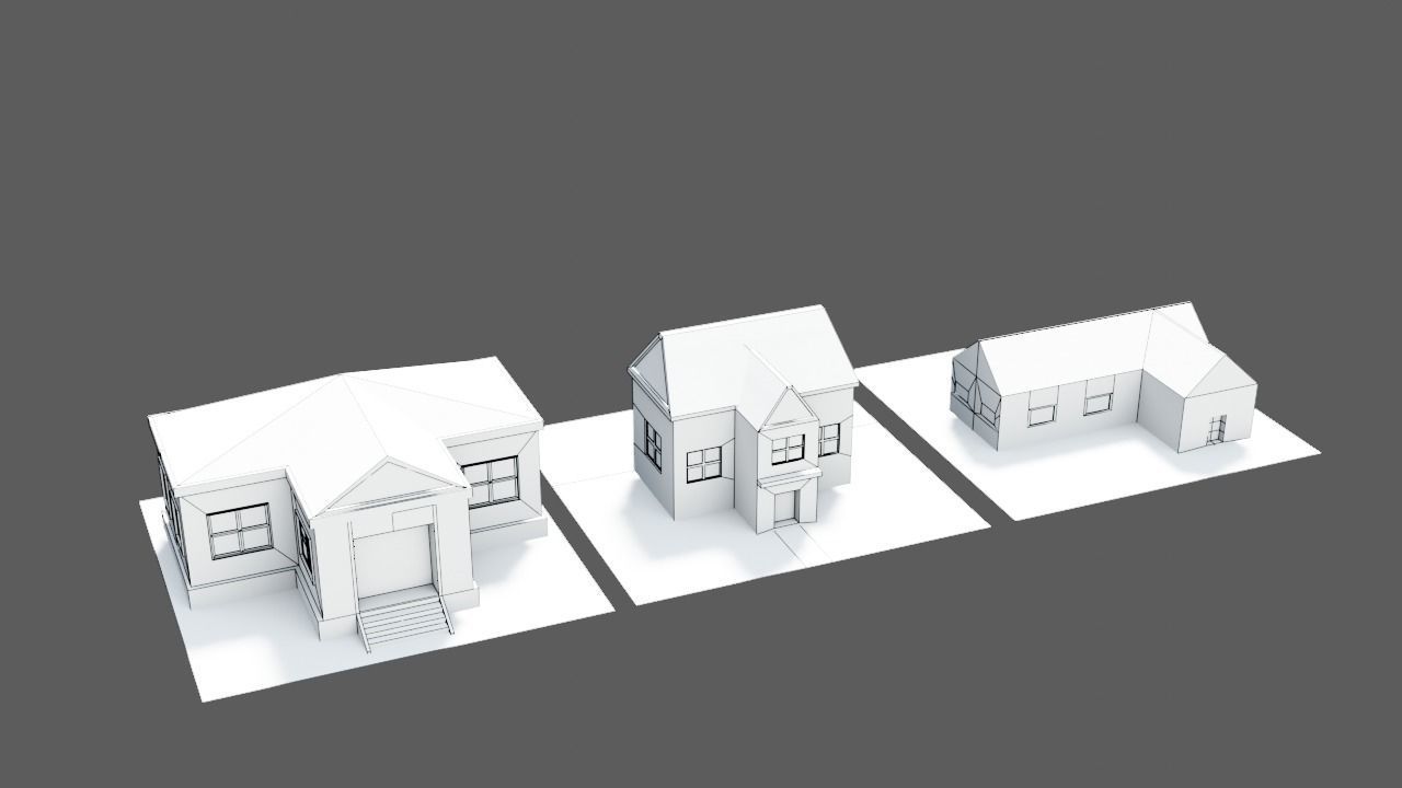 Low poly Modular city assets - Game ready Low-poly 3D model_14
