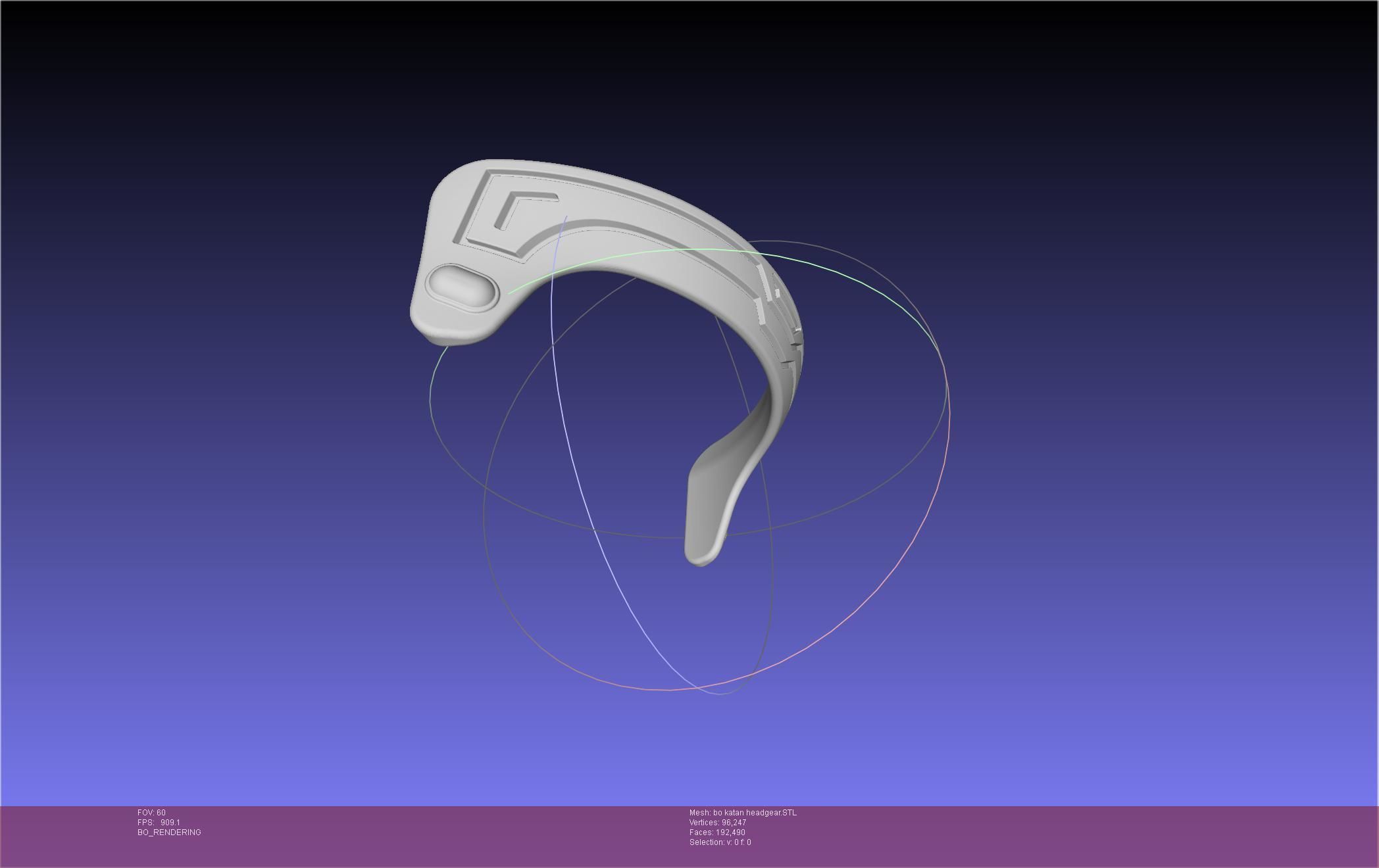 Star Wars The Mandalorian Bo-Katan Headgear Printable Model 3D print model_39