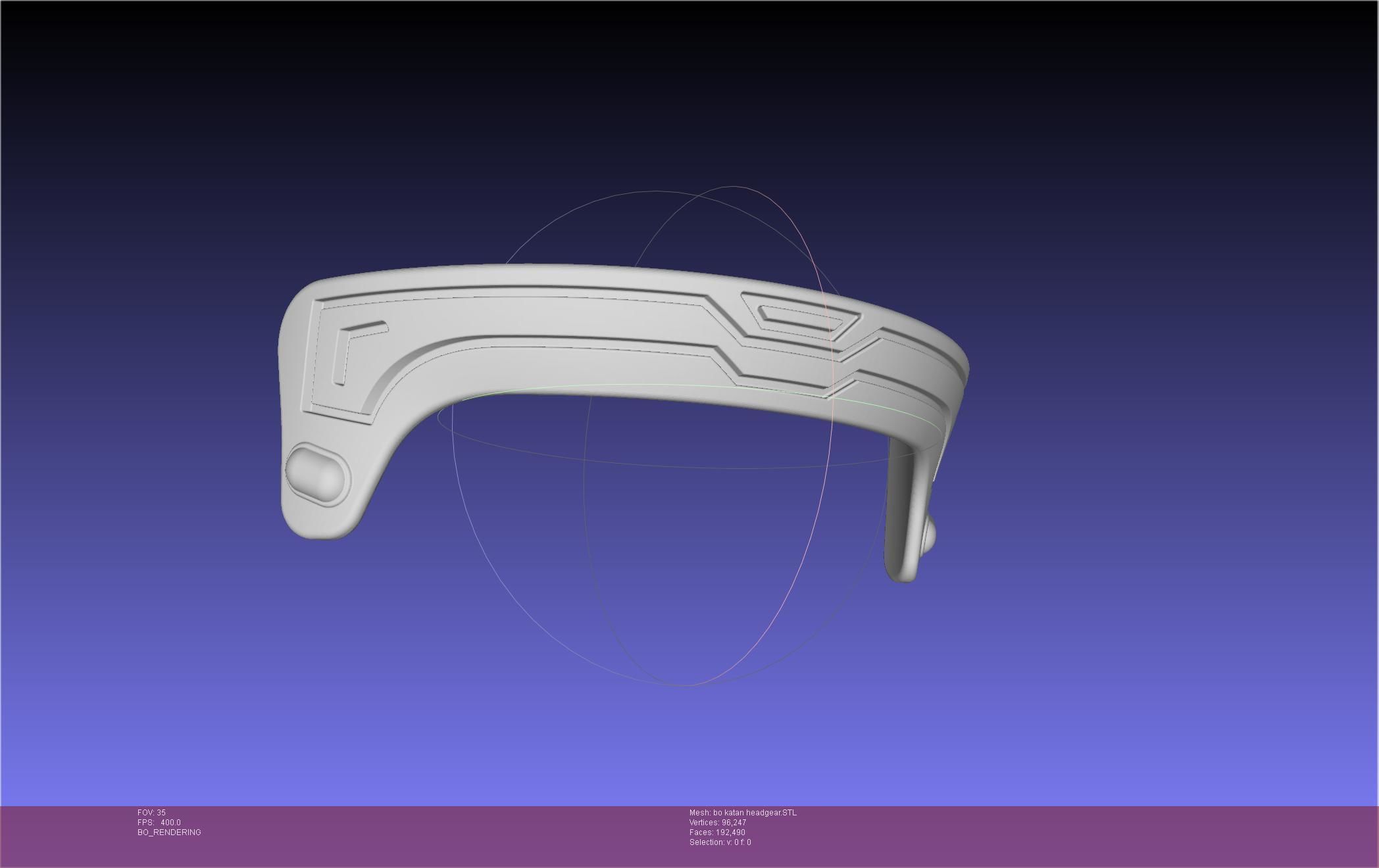 Star Wars The Mandalorian Bo-Katan Headgear Printable Model 3D print model_88