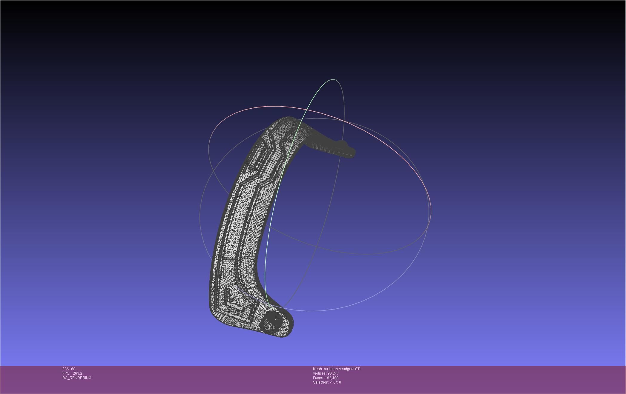 Star Wars The Mandalorian Bo-Katan Headgear Printable Model 3D print model_60