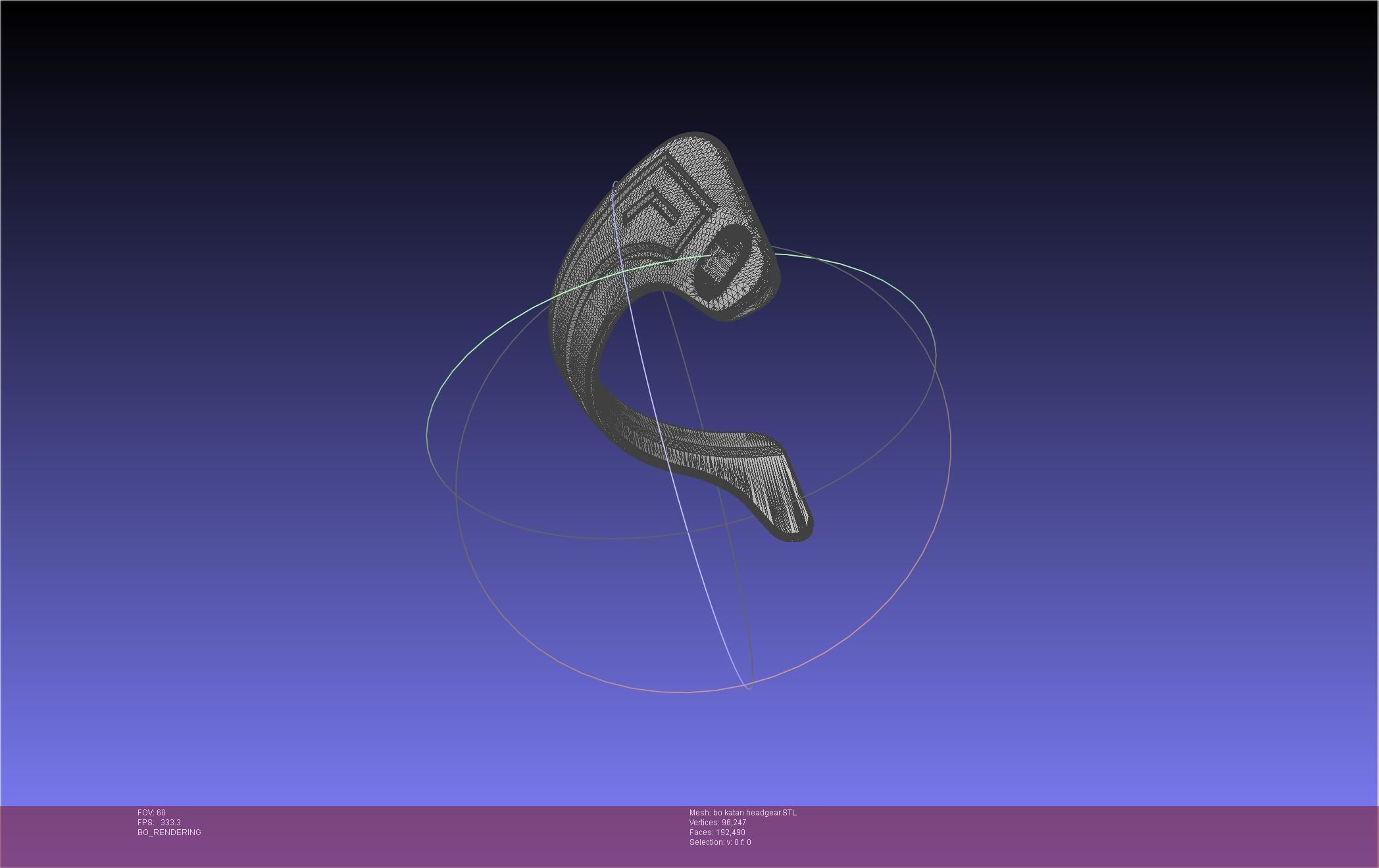 Star Wars The Mandalorian Bo-Katan Headgear Printable Model 3D print model_59