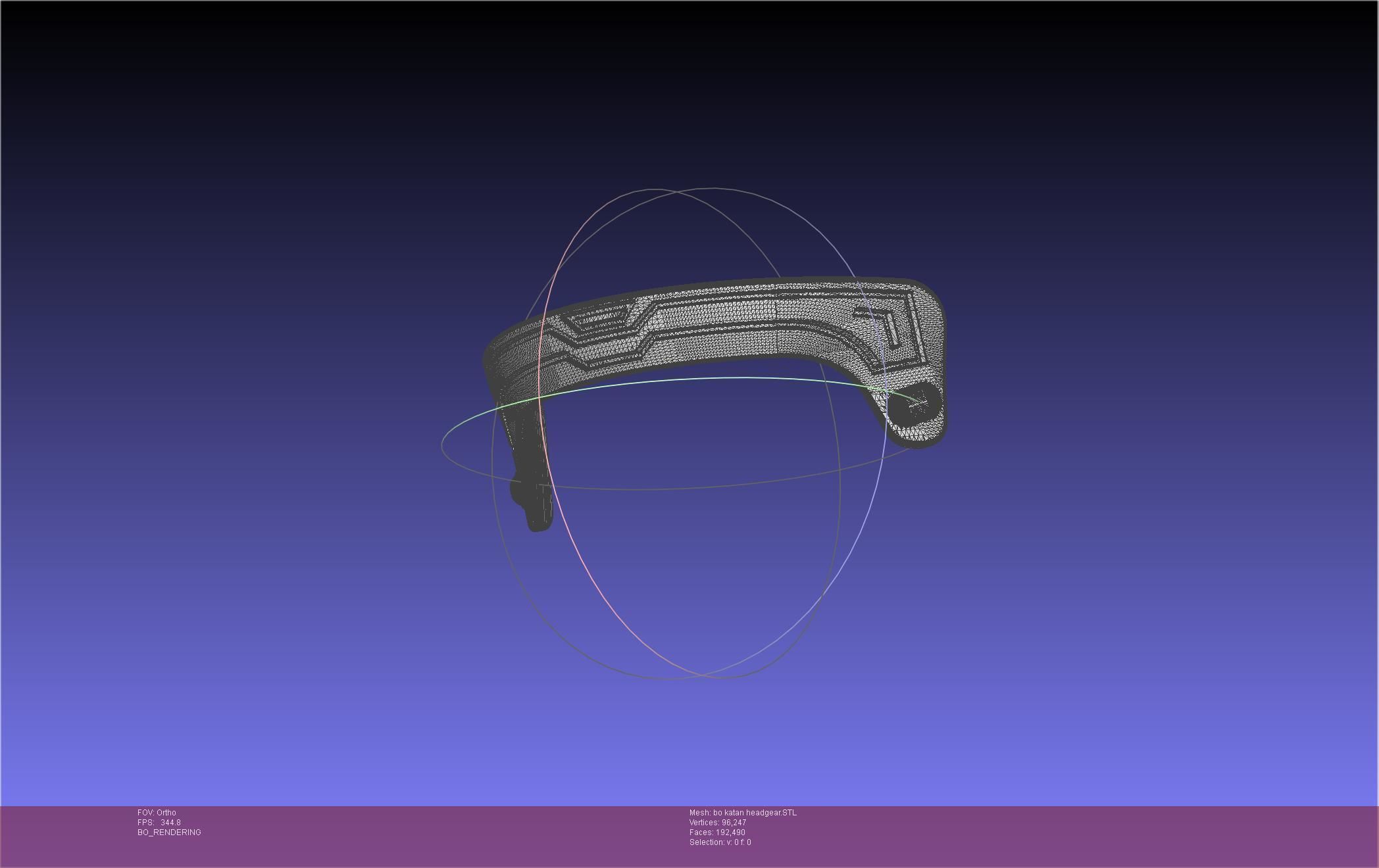 Star Wars The Mandalorian Bo-Katan Headgear Printable Model 3D print model_72