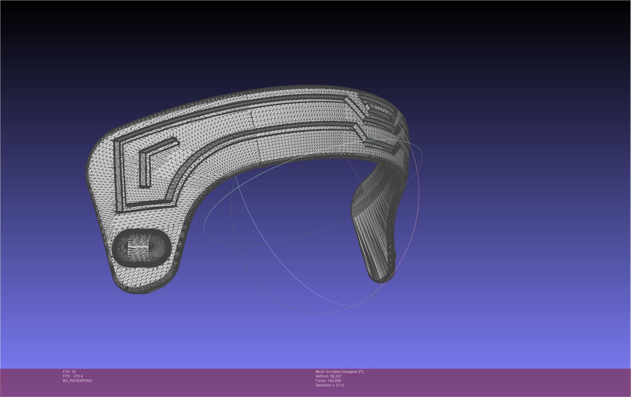 Star Wars The Mandalorian Bo-Katan Headgear Printable Model 3D print model_78