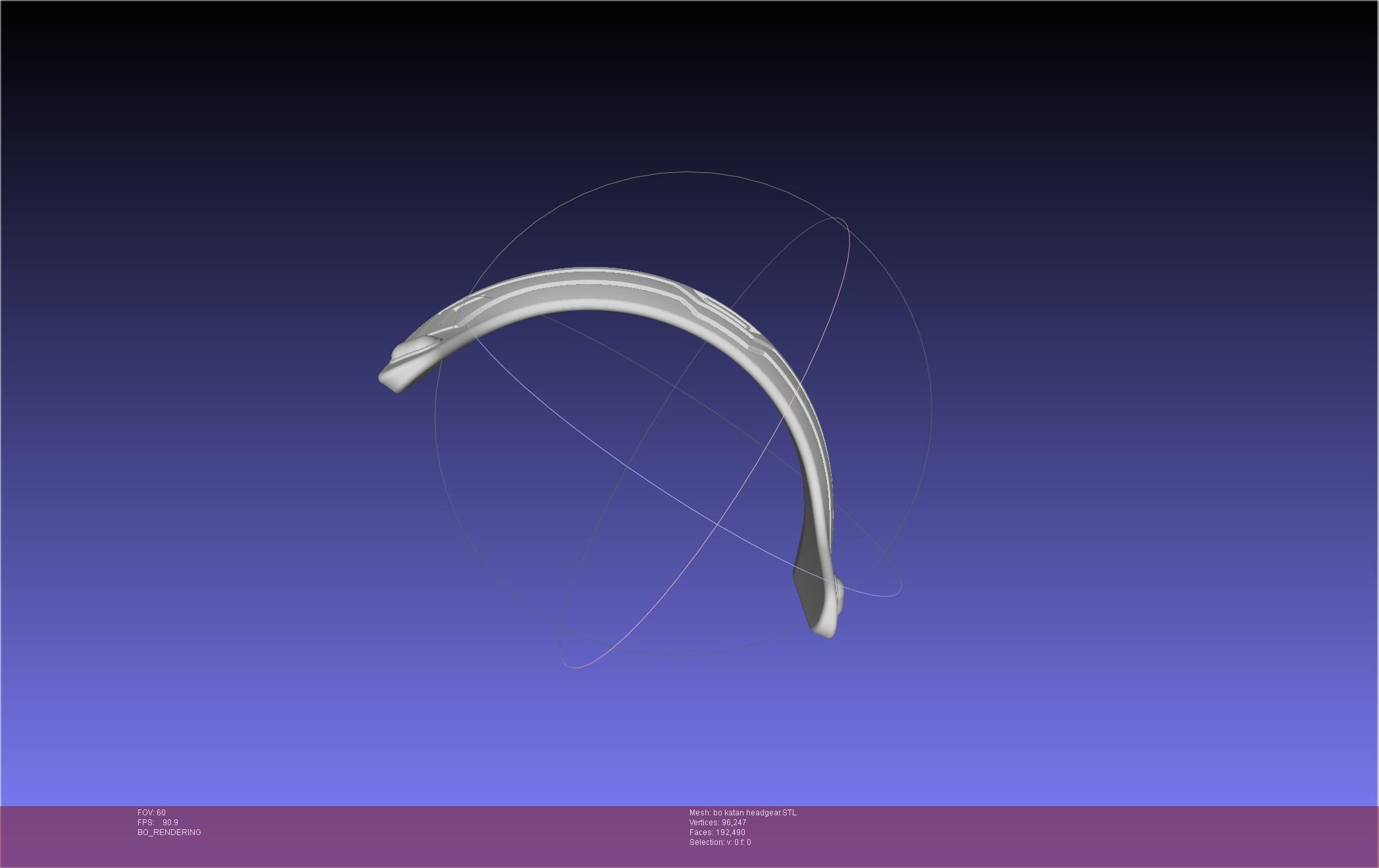 Star Wars The Mandalorian Bo-Katan Headgear Printable Model 3D print model_12