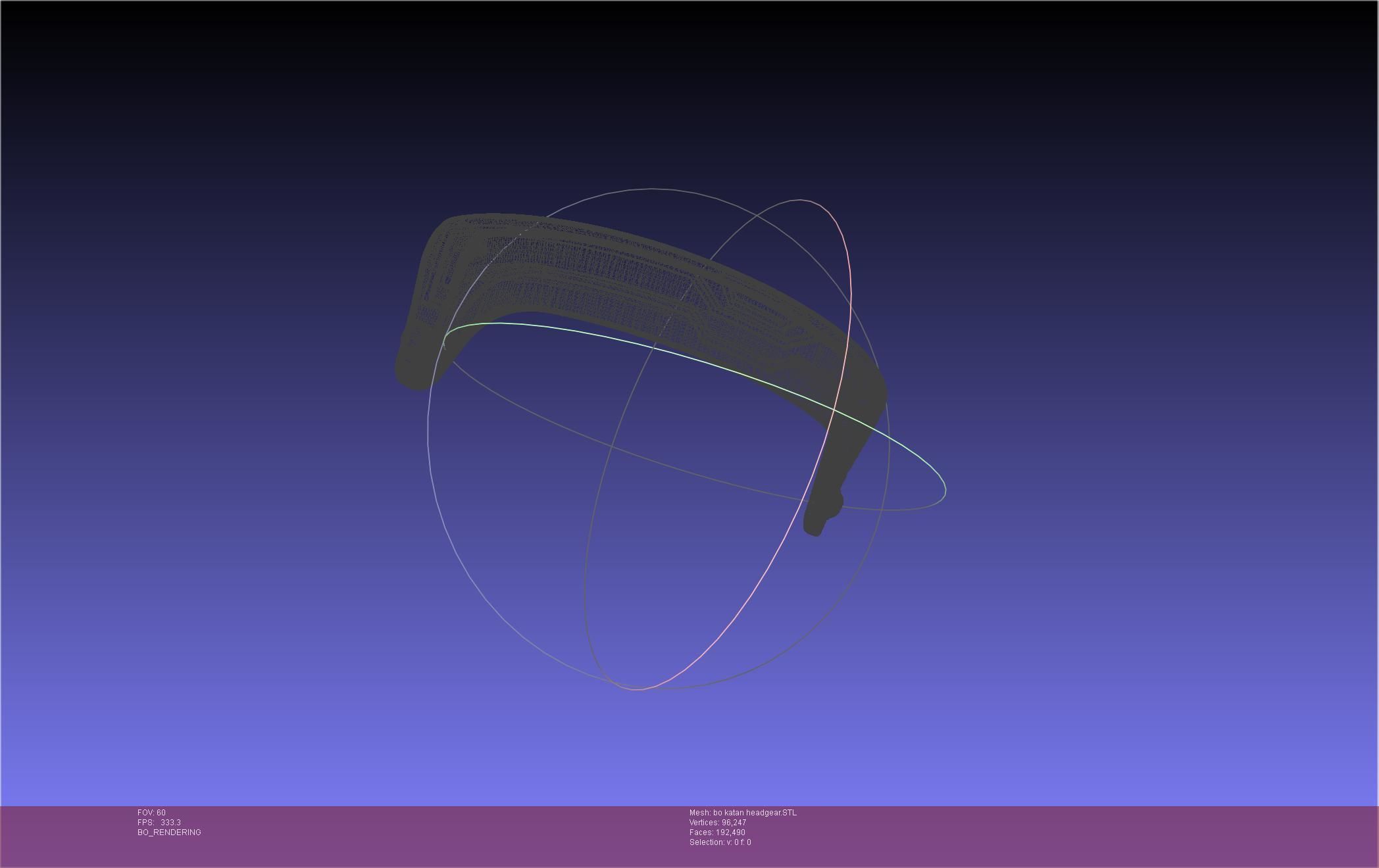 Star Wars The Mandalorian Bo-Katan Headgear Printable Model 3D print model_63