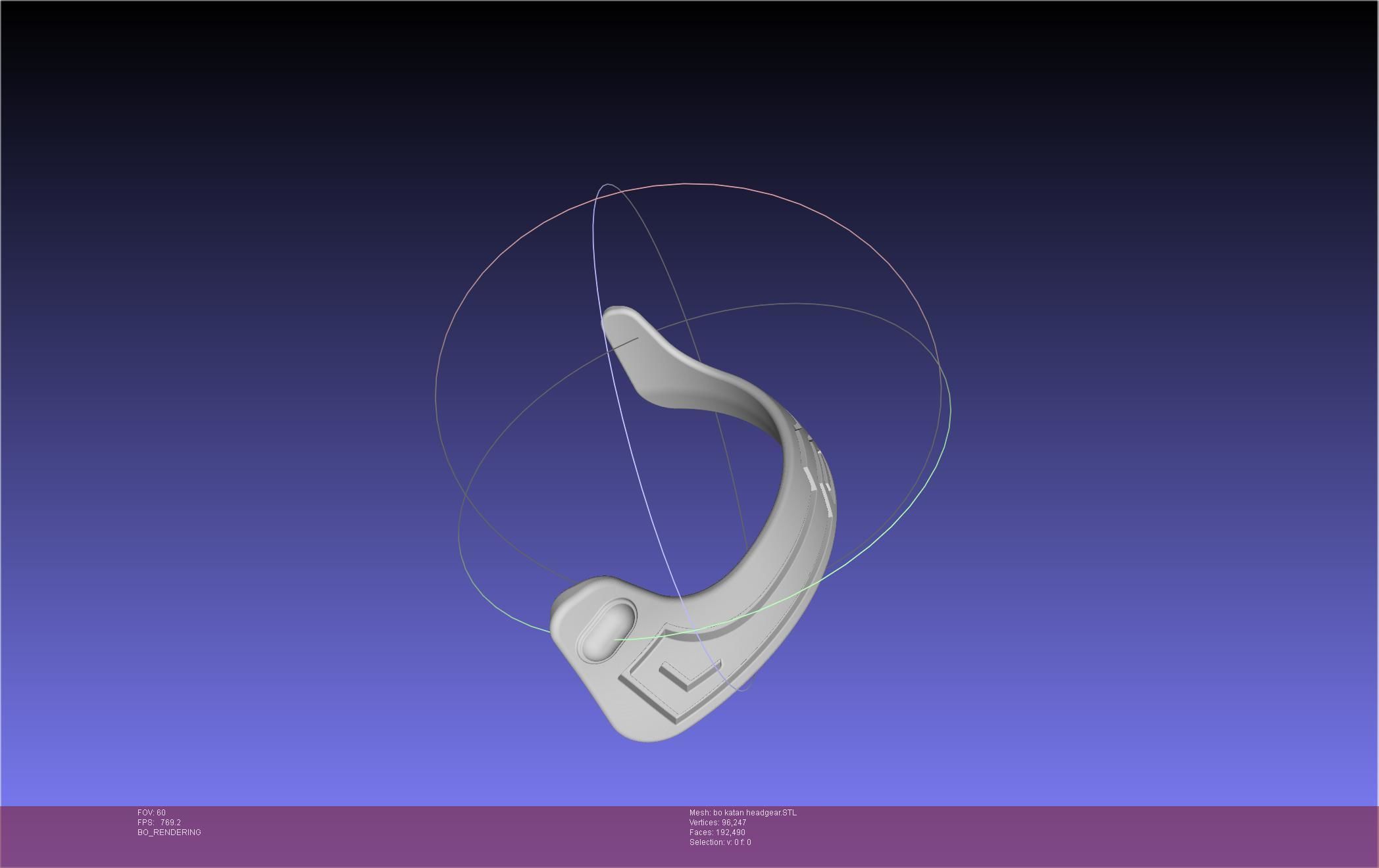 Star Wars The Mandalorian Bo-Katan Headgear Printable Model 3D print model_41