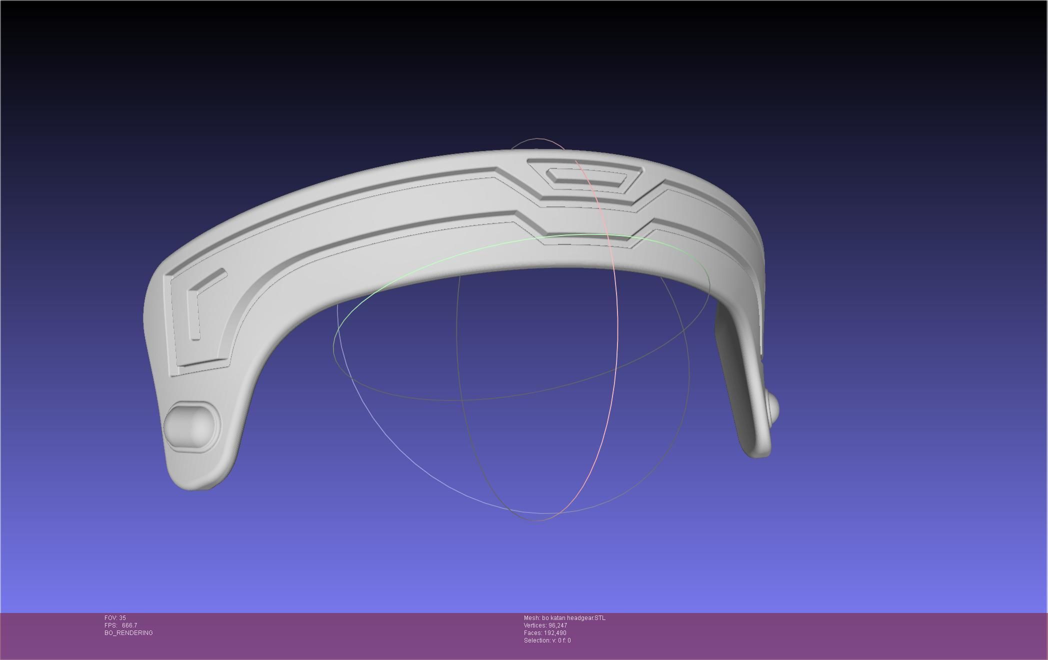 Star Wars The Mandalorian Bo-Katan Headgear Printable Model 3D print model_98