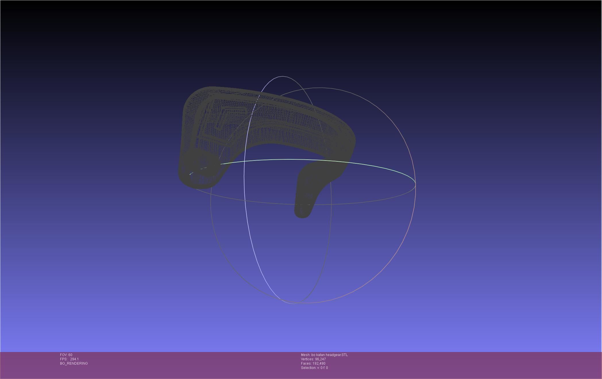 Star Wars The Mandalorian Bo-Katan Headgear Printable Model 3D print model_64