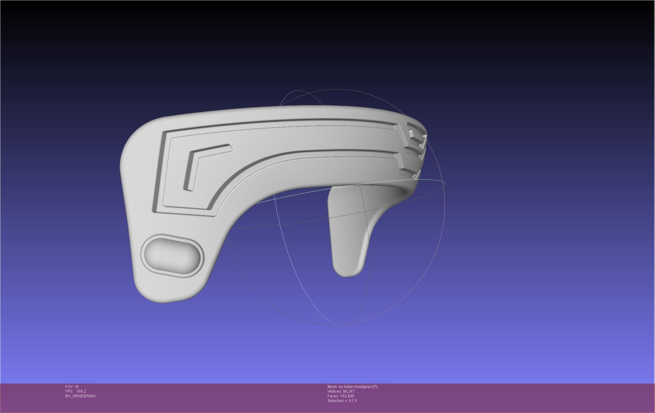 Star Wars The Mandalorian Bo-Katan Headgear Printable Model 3D print model_90