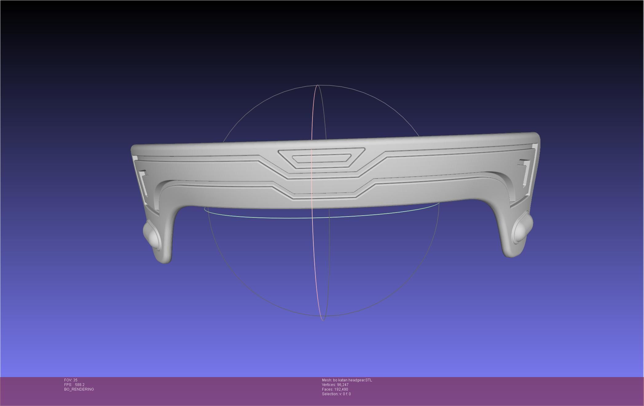 Star Wars The Mandalorian Bo-Katan Headgear Printable Model 3D print model_96