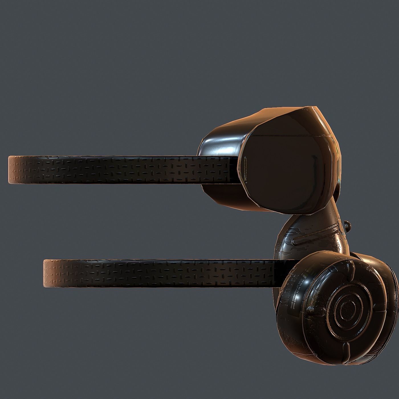 Gas mask helmet 3d model scifi Low-poly Low-poly 3D model_4