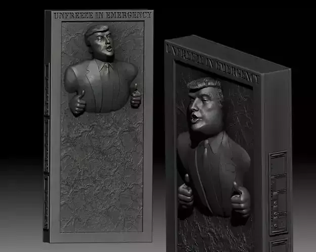 Trump carbonite freezing 3D printable 3D print model