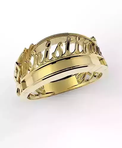 Kristina name ring 3D print model