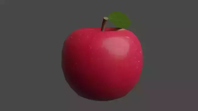 Apple with leaf