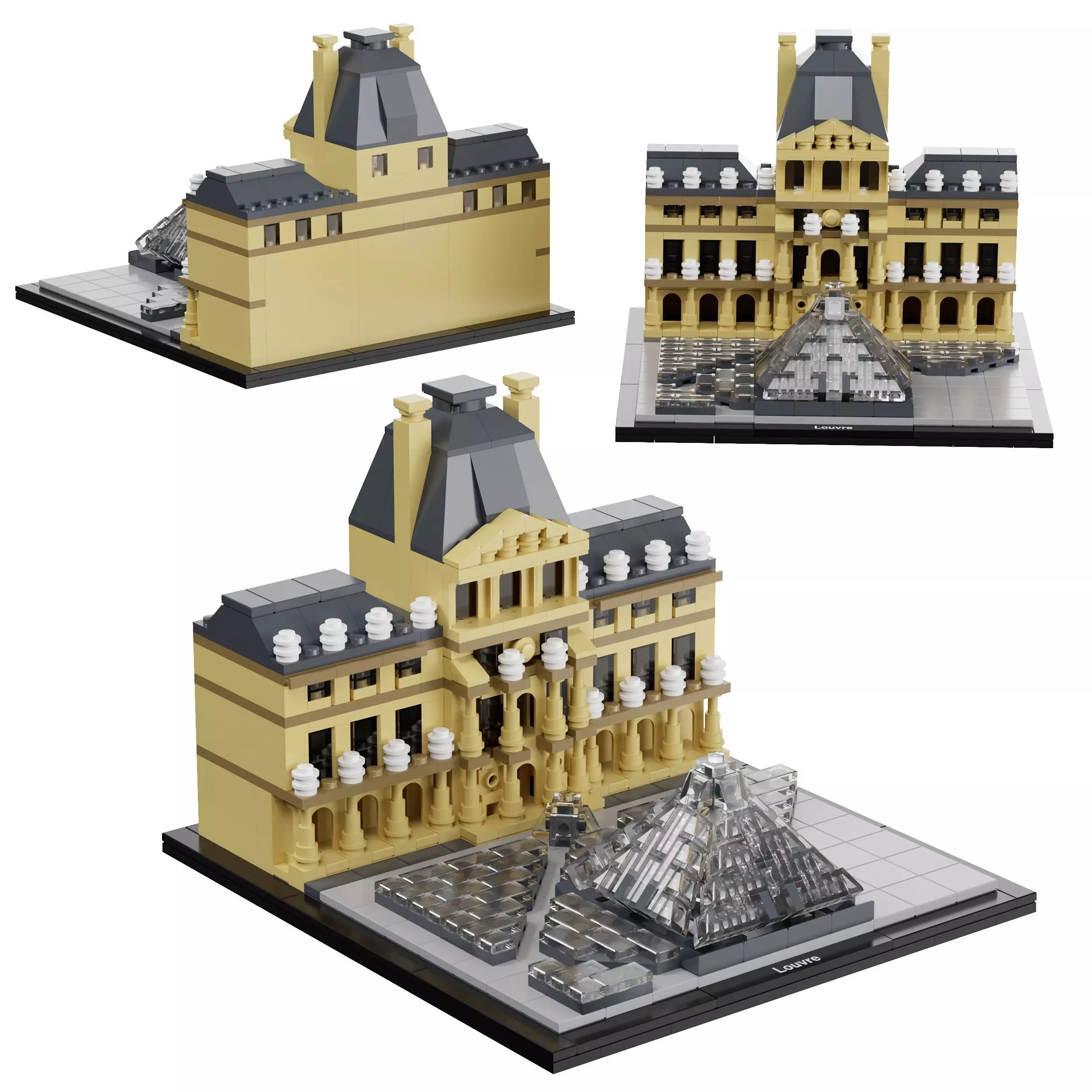 Lego Architecture - 21024 Louvre 3D model_0