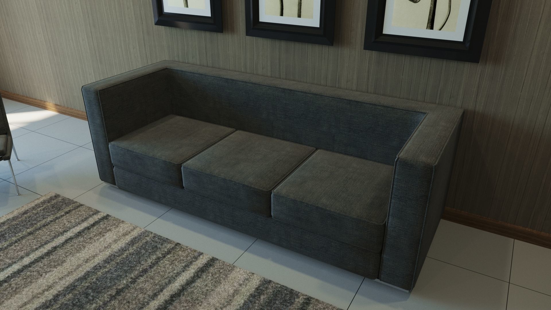 Living Divani Sofa 3D model Low-poly 3D model_3