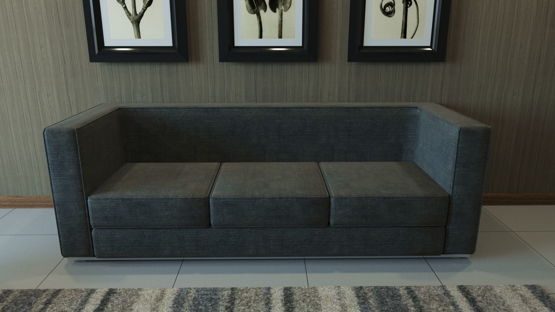 Living Divani Sofa 3D model Low-poly 3D model_1