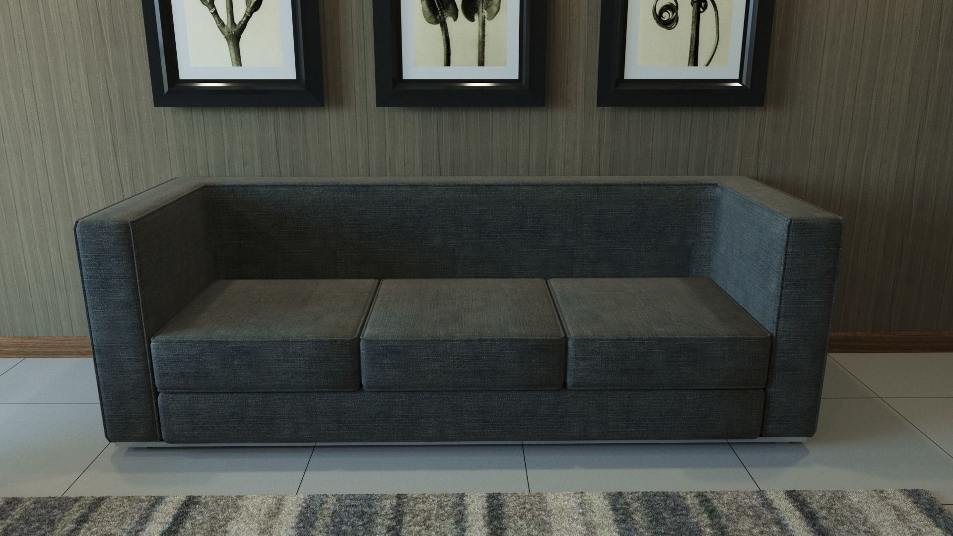Living Divani Sofa 3D model Low-poly 3D model_2