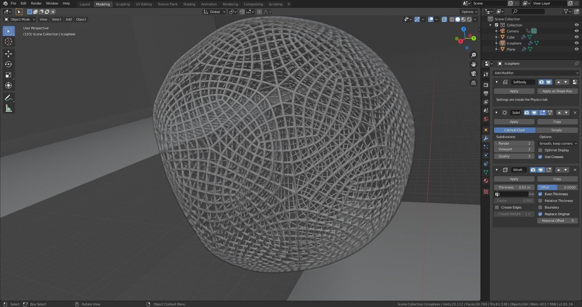 Soft Wireframe Iron Ball  Low-poly 3D model_3