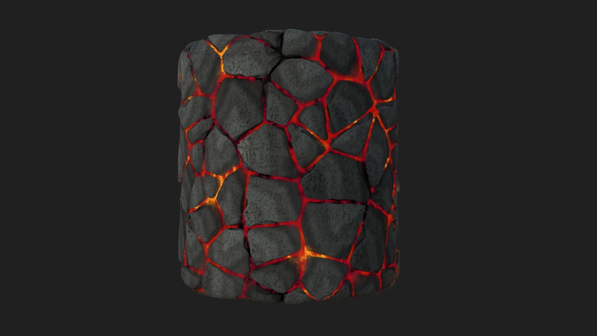 Rocks with Lava Free low-poly 3D model_3