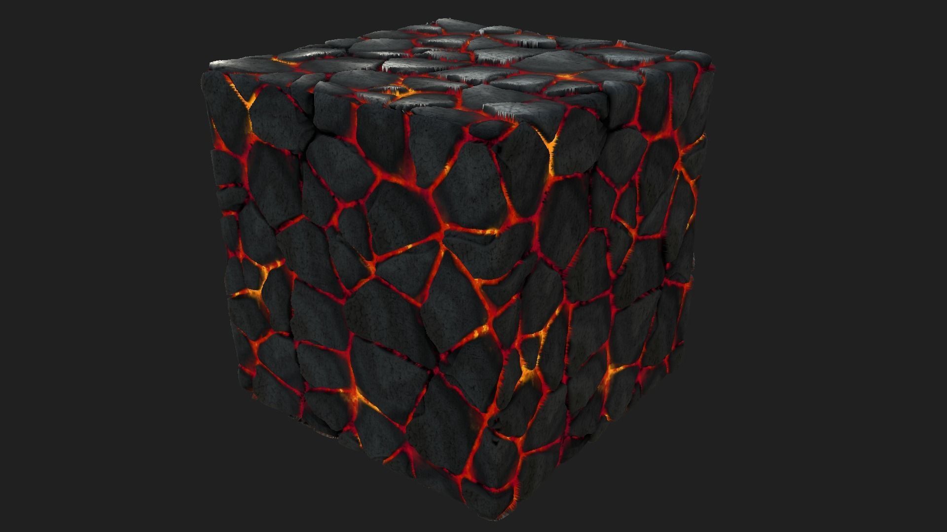 Rocks with Lava Free low-poly 3D model_2
